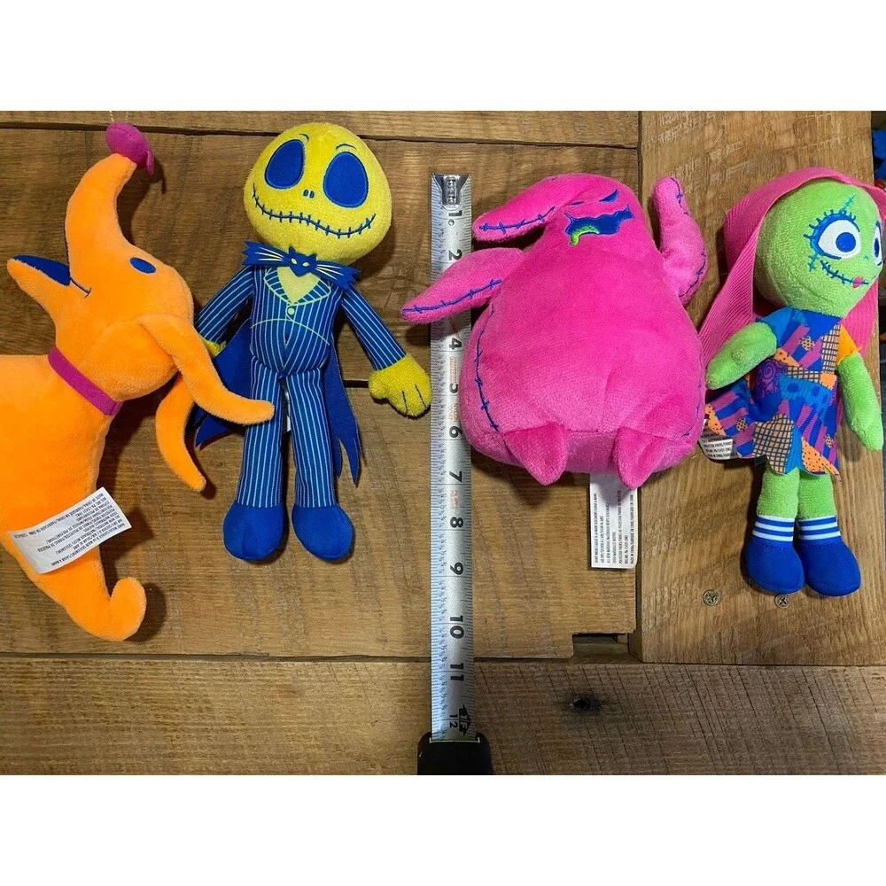 Nightmare Before Christmas Tim Burton Neon Set of 4 Collector's Plush 6in - 11in